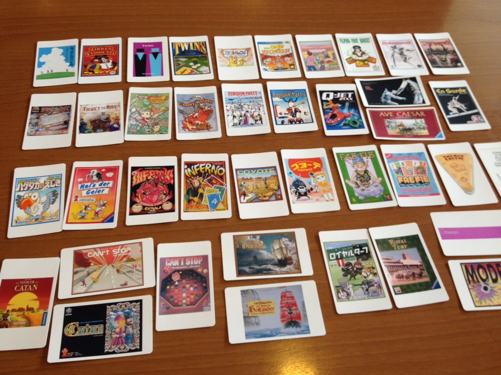 טוויטר まこ בטוויטר ボードゲームの箱絵が話題になっているので 箱絵神経衰弱を作ってみました 海外のボードゲームと その日本語版の 箱絵をあわせる神経衰弱ゲームです 私的利用の範囲内で遊びます ボドゲ Boardgamejp ボードゲーマーなら論争よりもゲームで