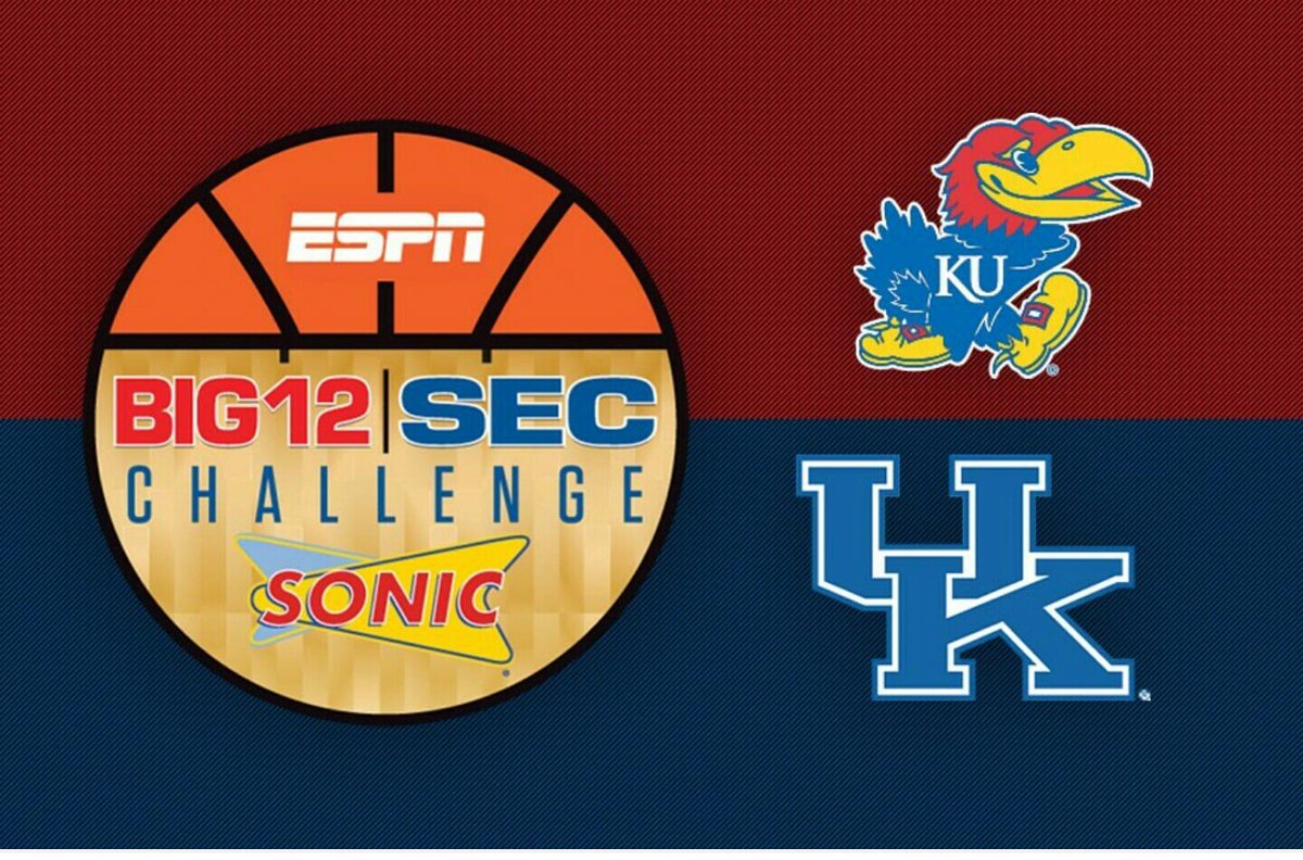 1stsportsdebate's tweet image. After a slow start #2Kansas has a 58-54 lead over #4UK #SEC/Big12Blockbuster