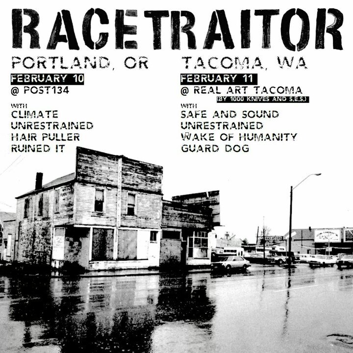 We're playing two NW shows with Racetraitor in just a couple of weeks! #Racetraitor #unrestrained #NWHC