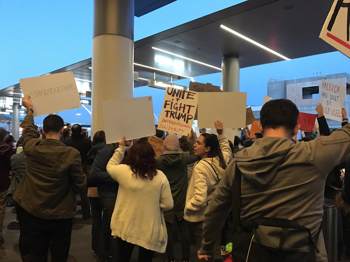 LAX right now #NoBanNoWall #nomuslimban
