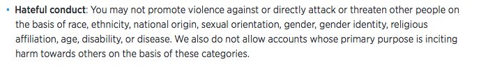 Dear <a href="/Twitter/">Twitter</a> I believe <a href="/realDonaldTrump/">Donald J. Trump</a> has abused one of your Rules, please remove his account immediately.