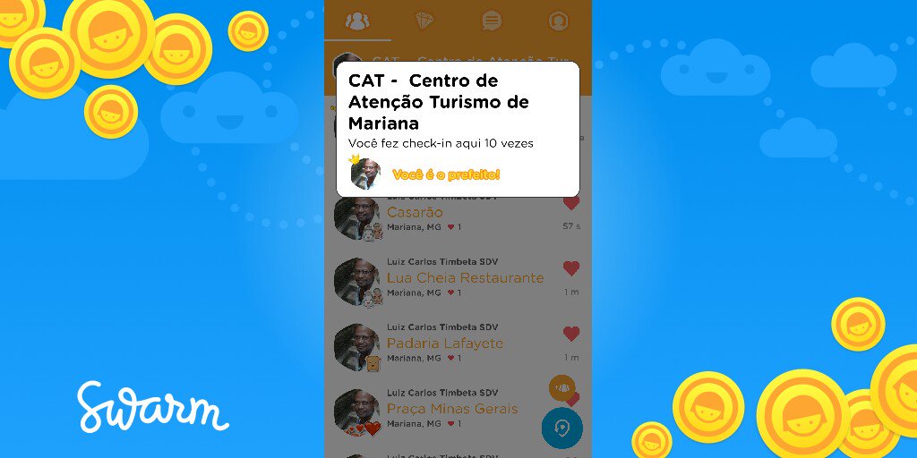 Juntando uns pontos no Swarm, bora família #timBETA! 
#BetaAjudaBeta 
#betaseguebeta 
#sdv
