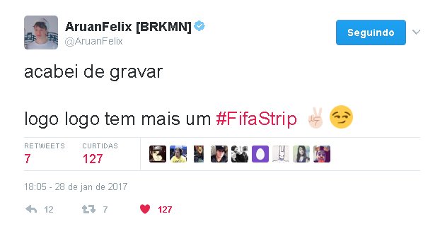 PortalRaluke's tweet photo. o YouTuber @AruanFelix acaba de gravar mais um #FifaStrip ! https://t.co/ASeb3mFoWr