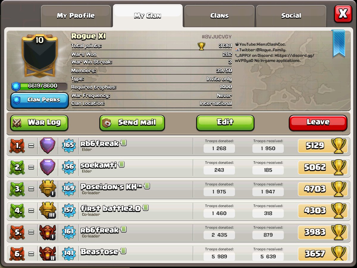 Rogue_Family's tweet photo. Rogue XI - Is looking currently for a SISTER clan, We are currently in the CWLL looking to expand, Please contact me if you're interested 🔥 https://t.co/XVn80AAKfI