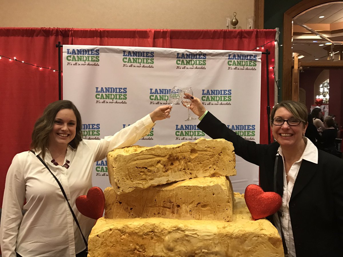 Cheers to chocolate ! #landiescandies #BuffaloWineandChocolateFestival 🍷