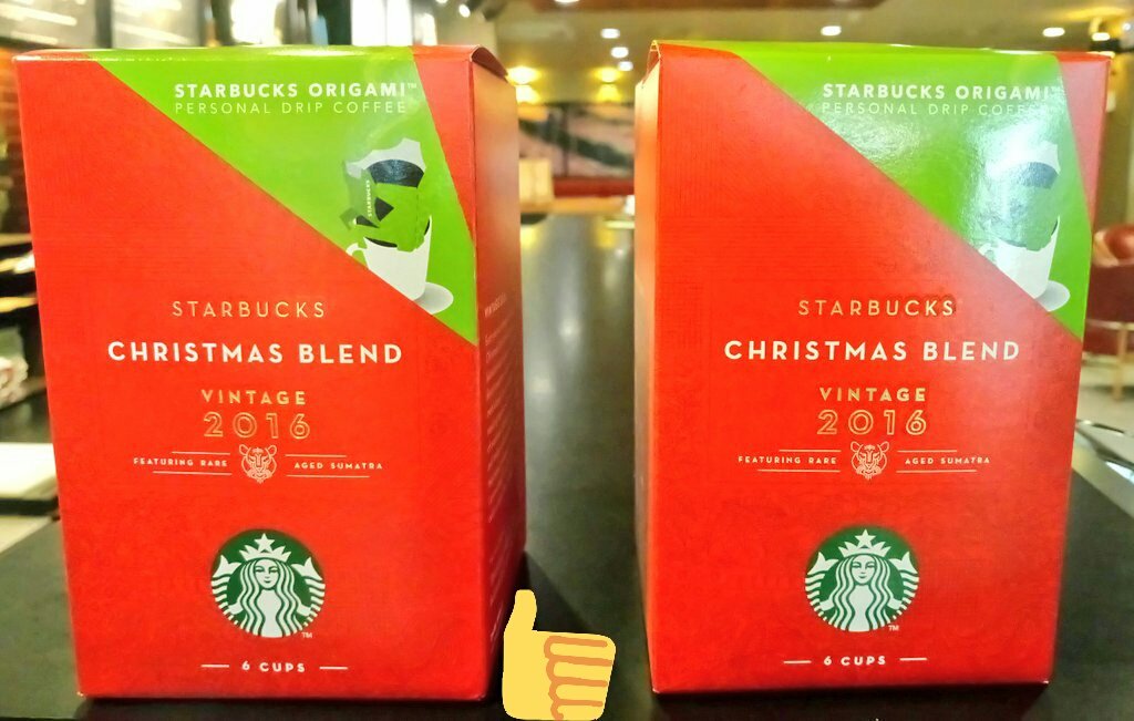 JL2198954's tweet photo. แจกฟรี (สุ่มแจก) Starbucks Origami 6cups  "CHRISTMAS BLEND" มีจำหน่ายตามฤดูกาล 2 กล่อง เท่านั้น 
รีกันเยอะๆๆๆๆๆ ครับ
#MissUniverse #Thailand https://t.co/uuffcPuZKc