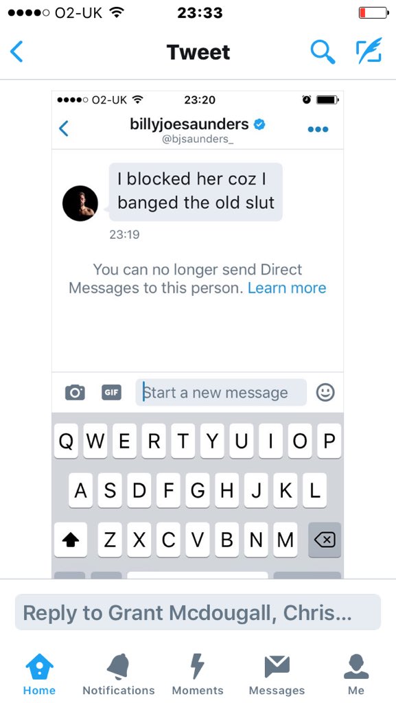 lisalovegrant's tweet photo. @priestyb44_mark @KuganCassius @ChrisEubankjr Please tell ur old dear this is how Billy J Saunders speaks to women who support Eubanks! https://t.co/H7nVzGXJjT