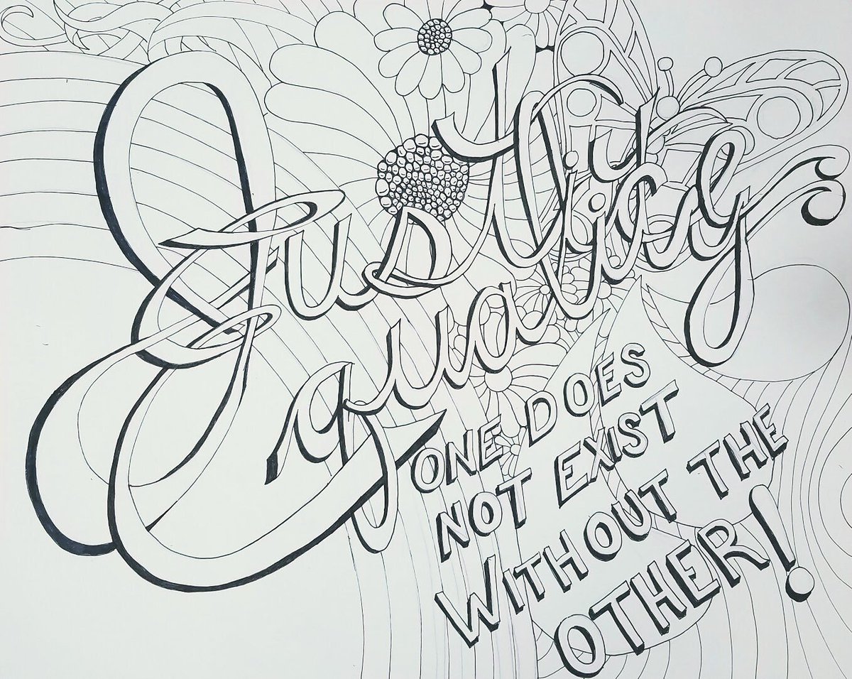 Steve_Braudt's tweet photo. Art created during the past week. Please feel free to print, share and color!
"Equality Justice - One Does Not Exist Without The Other!" https://t.co/DVFnvXfg5W