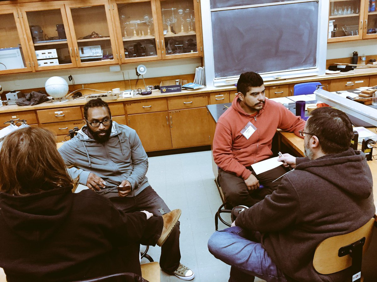 STEM4Real's tweet photo. Let's give our teachers something to talk about! Practicing discourse strategies to take back to their science class! #scienceoutloud @spfii https://t.co/p1TPoPn0RS