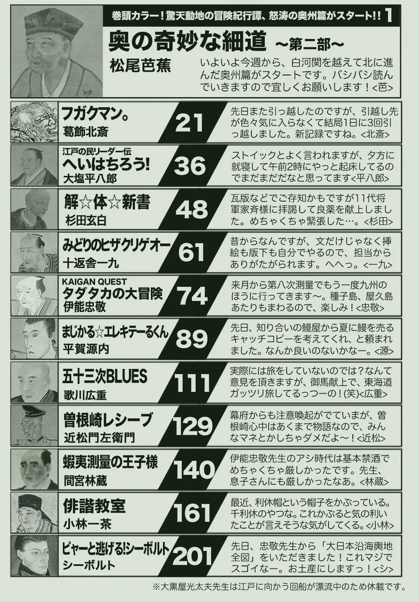 豪華すぎるｗｗｗ江戸時代のジャンプの巻末がすごすぎるｗｗｗ