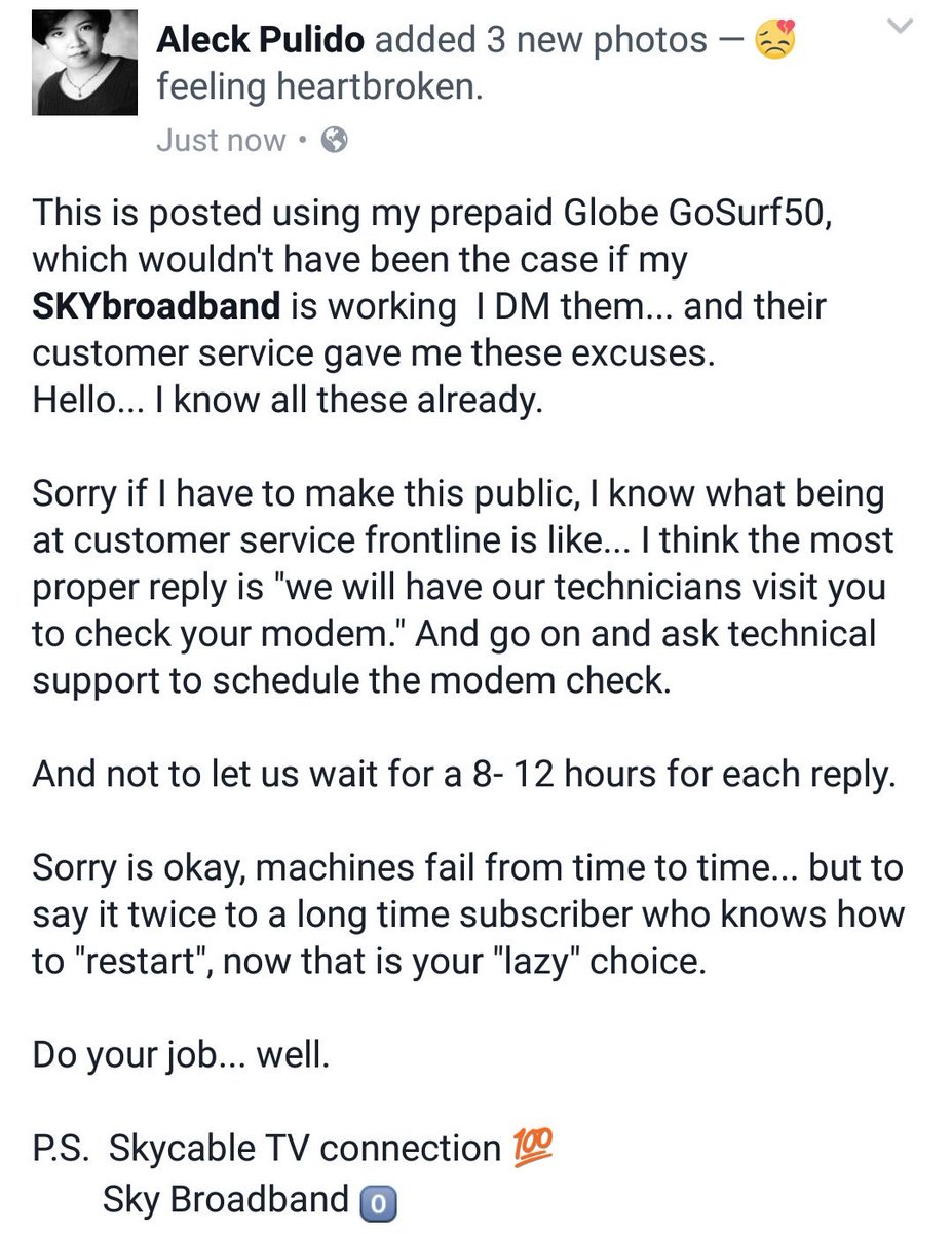 aleckskyRPh8's tweet image. Sad @SKYserves. you don't take my prob seriously. Sorry if I have to make this public, ha? #SkyBroadband #NoConnect