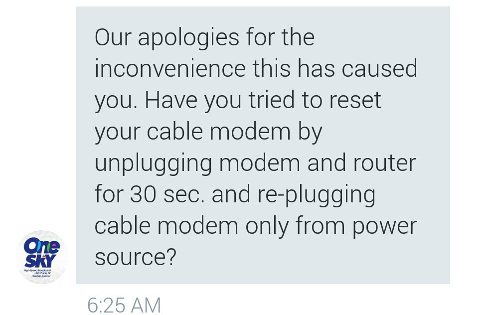 aleckskyRPh8's tweet image. Sad @SKYserves. you don't take my prob seriously. Sorry if I have to make this public, ha? #SkyBroadband #NoConnect
