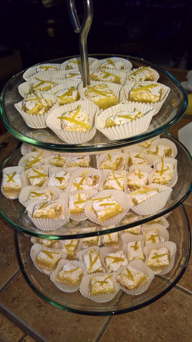 ToastwithPost's tweet image. Lemon Bars for a Baby Shower, nom, nom!!!😀
