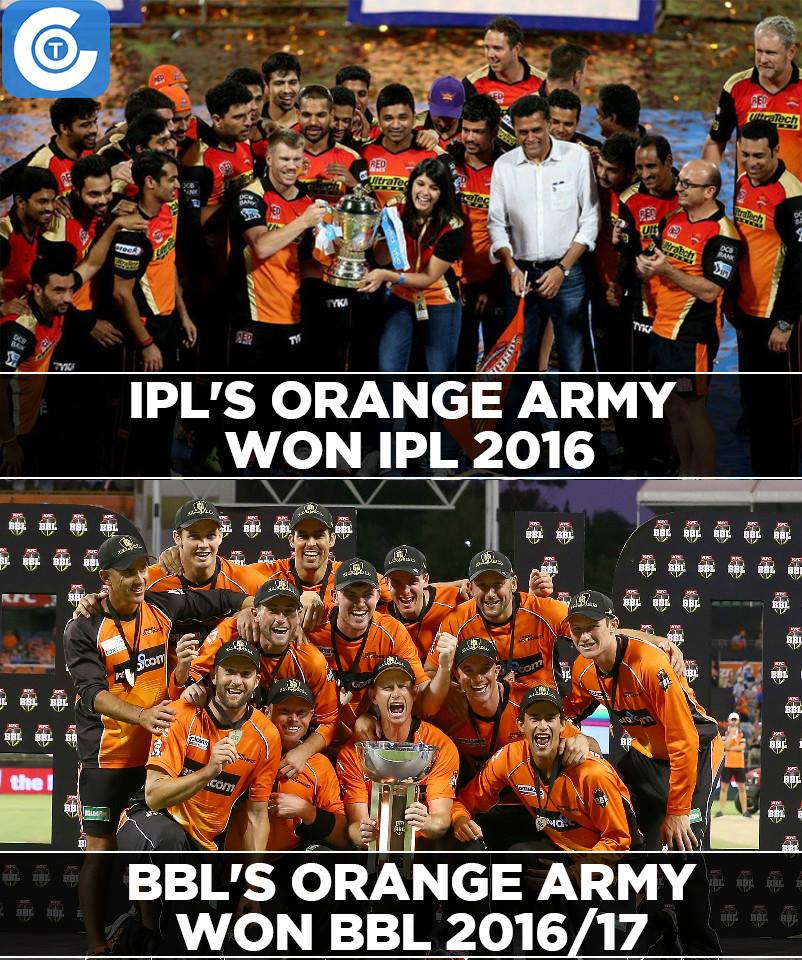 Cricketracker's tweet image. Orange Army ruling T20 tournaments. #BBL06 #IPL2016