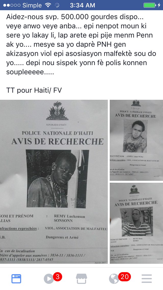 TTheriel's tweet photo. Ann fè solidarite pou bare kriminel sa yo.... https://t.co/g30oTkgOsN