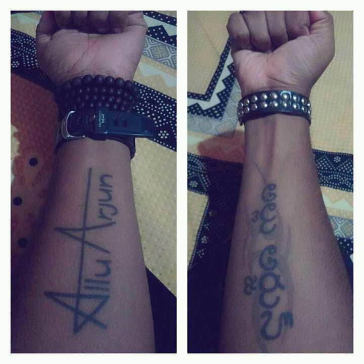 Share 80 about allu arjun aa tattoo super cool  indaotaonec