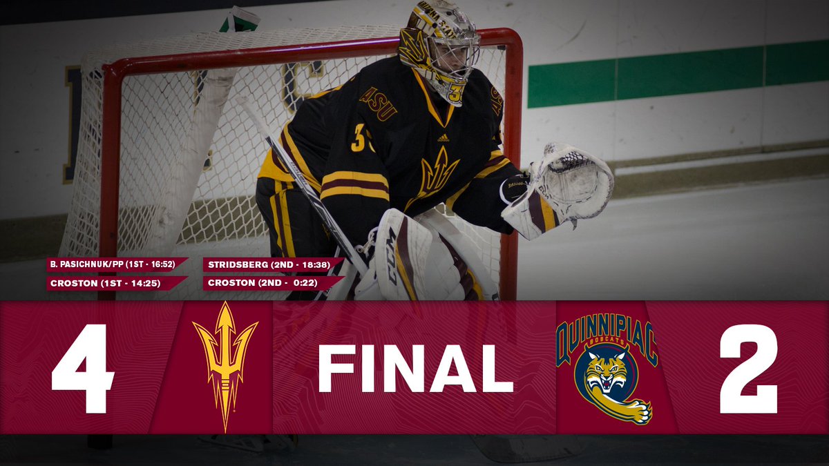 SunDevilHockey's tweet photo. UPSET! @TheSunDevils Down 2016 Frozen Four Runner-Up in Historic Victory.

Recap: https://t.co/zvWpCvjqA4
Box Score: https://t.co/cdk5fqxVOd https://t.co/M13i8oQLSr