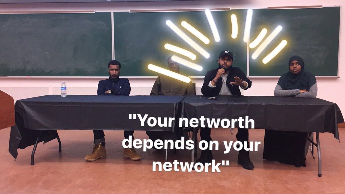 SY4Cottawa's tweet image. Hassan suleiman (Financial analyst)  - "Your networth depends on your network" #MoneyTalks