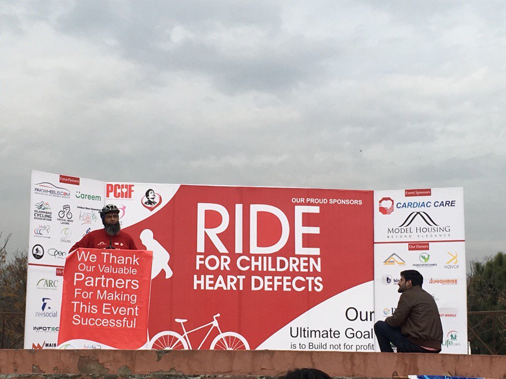 farrukhzubairi's tweet photo. PCHF - Pakistan children heart foundation cycle ride. They are building heart hospital. @farhanahmadPK #pchf #heart https://t.co/P9Aa0A2ZWq