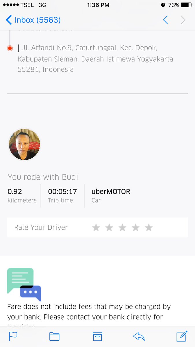 saviraalkaff's tweet photo. @Uber asked me to cancel and Uber is charging me. Poor service. #uberyogya https://t.co/j02i8VjkL3