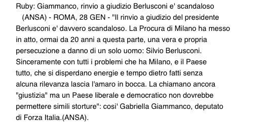 GabriGiammanco's tweet photo. Rinvio a giudizio @BerlusconiPres assurdo. Procura Milano da 20 anni lo perseguita. E la chiamano ancora "giustizia"...  @forza_italia https://t.co/T6IH3VqVUf