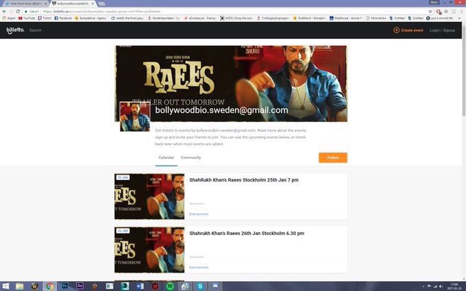 SRKCHENNAIFC's tweet photo. #RAEES was Packed house shows at SWEDEN ๐ธ๐ช too๐, it's rocking all over
#RaeesRuling
@iamsrk @RaeesTheFilm
(PC: @BeyarKonst) https://t.co/MhApEJvtAw