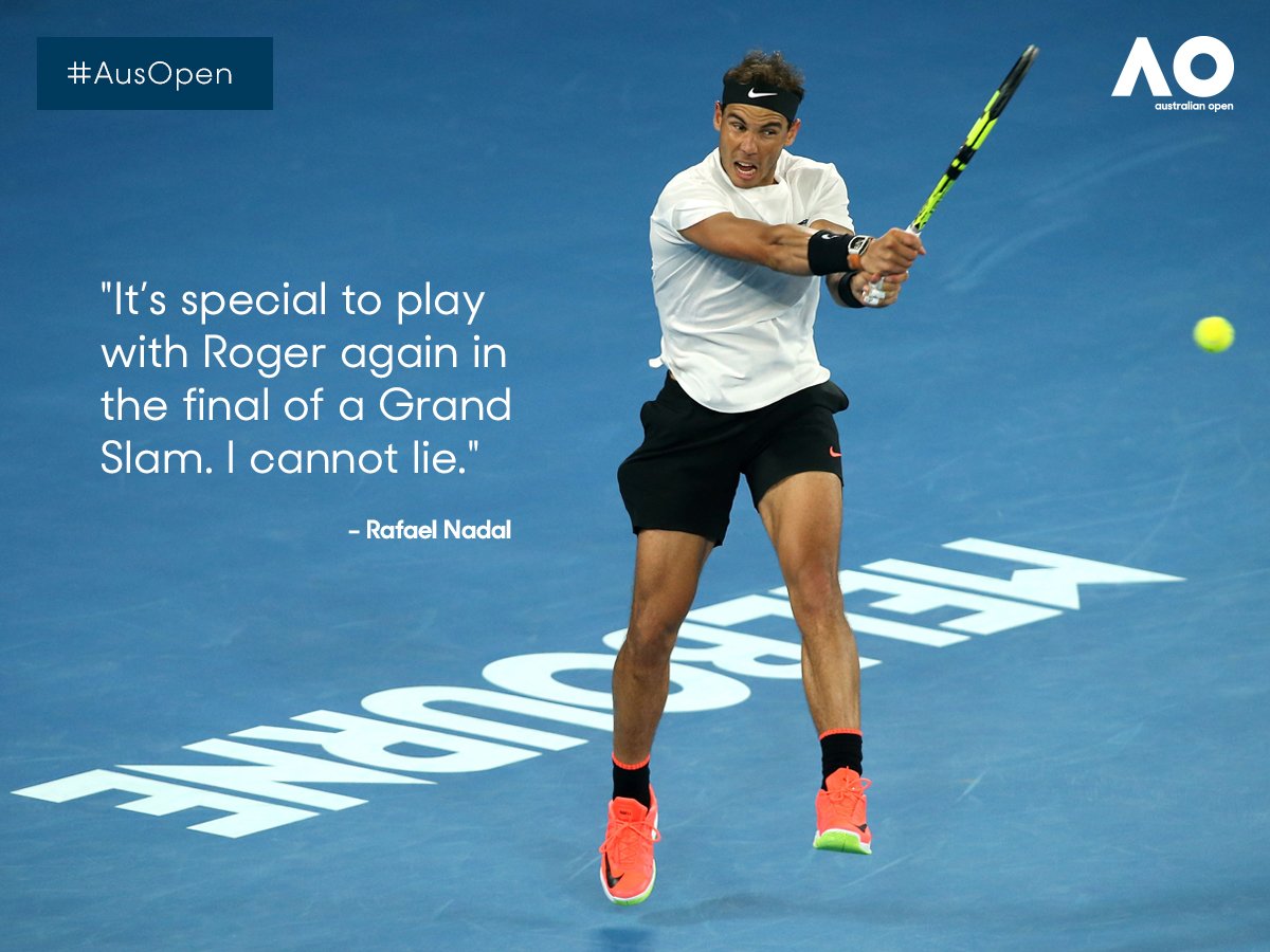 Special times we're about to witness. 

#ausopen