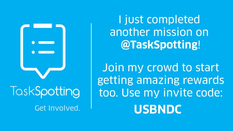 taskspotting.com/l/r/USBNDC. Use my invite code: USBNDC #TaskSpotting