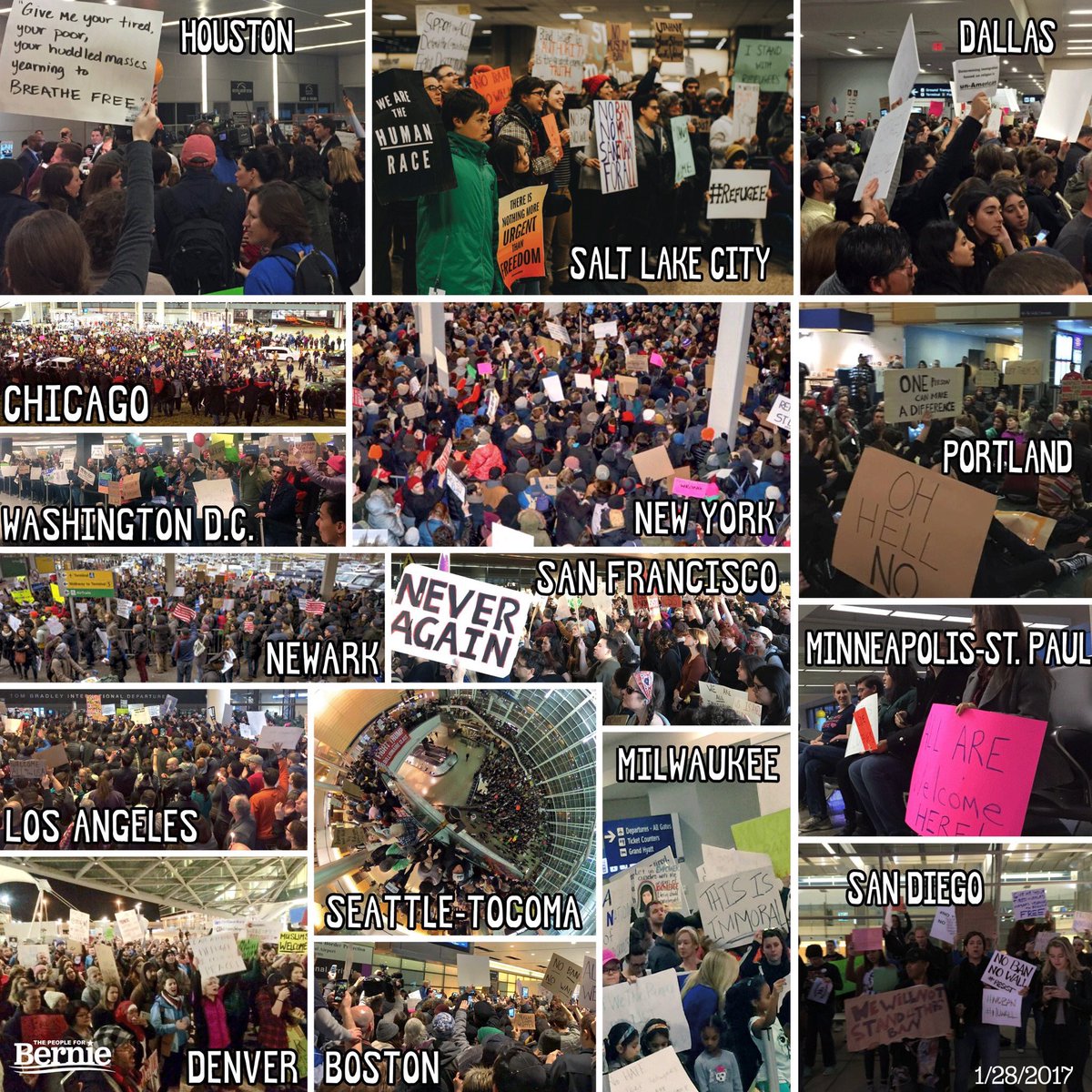 DocSavagePNW's tweet photo. Not today wankers, the good people won today!#NoBanNoWall #StopPresidentBannon https://t.co/GSRWcwFLrw