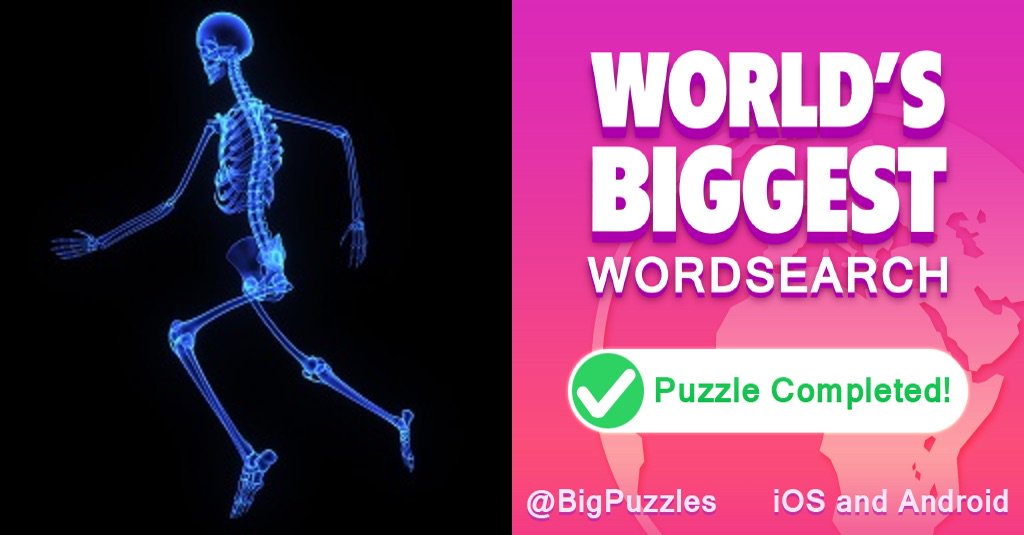 teachwrite59's tweet image. I just beat &apos;Dem bones, dem bones&apos; in World&apos;s Biggest Word Search.

It&apos;s free is.gd/JYi06R