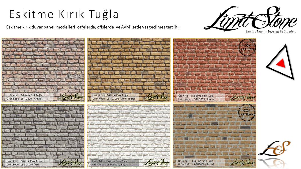 LimitStone's tweet image. Eskitme Kırık Tuğla Fiber Duvar Paneli üretiminde #BenDeVarım ! En kaliteli, en uygun fiyata; @LimitStone Kataloğu: limitstone.com