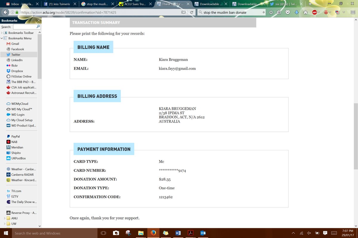 kiarafayy's tweet photo. @Sia @ACLU $28.35 donation https://t.co/b4uLn3EBJH
