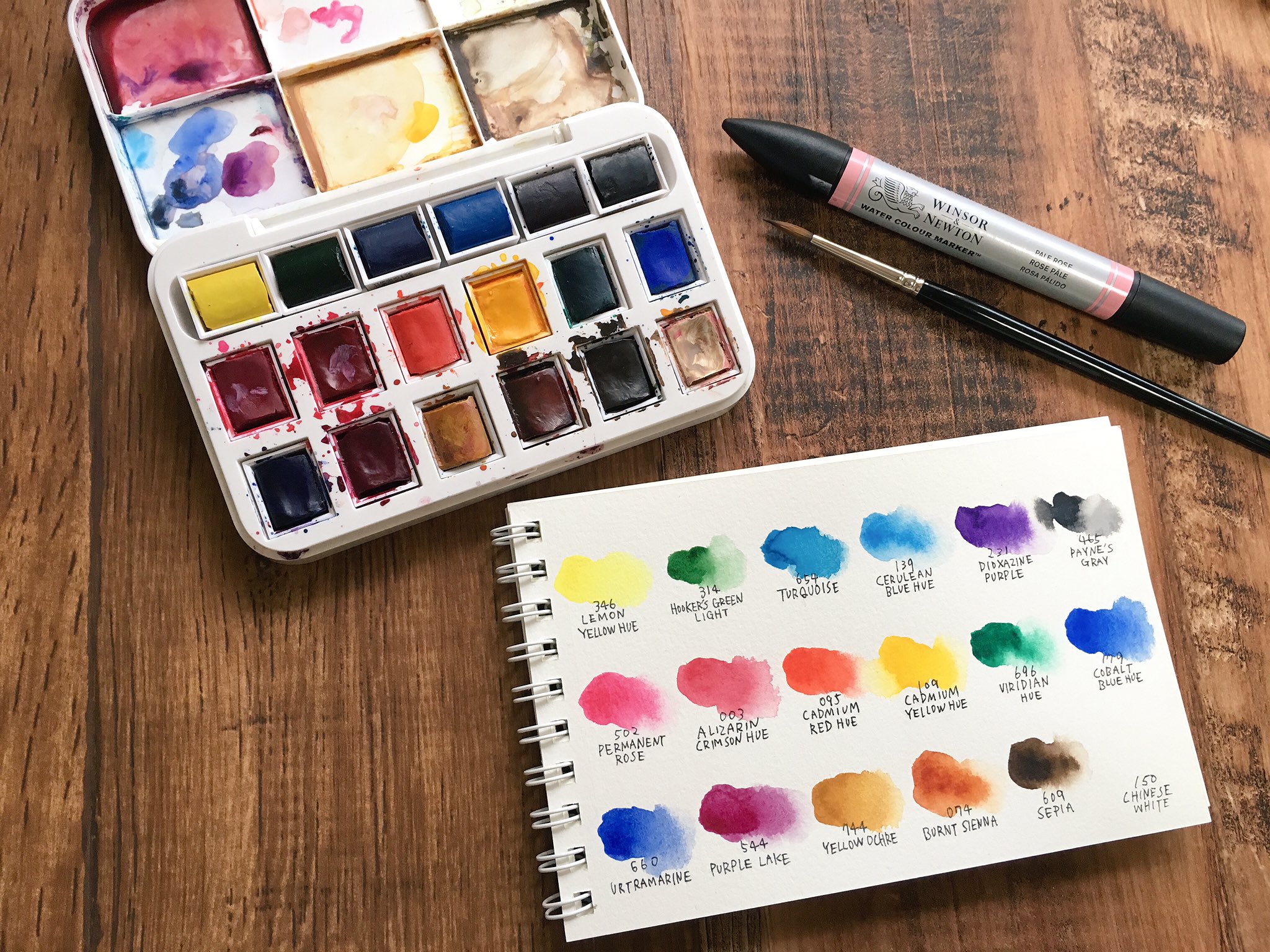 ウィンザーニュートン固形水彩絵具携帯パレット - アート用品 ウィンザーニュートン固形水彩絵具携帯パレット - アート用品