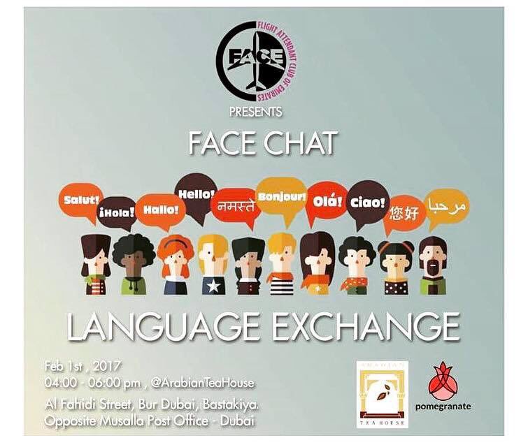PomegranateTeam's tweet photo. The first 'dine &amp; speak' session with our first batch of Emirates Crew Members #FaceChat #Emirates #pomegranateinstitute #mydubai https://t.co/IFxIQfQPrz