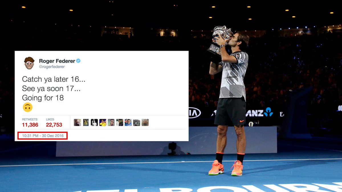 Roger Federer is a man of his word.