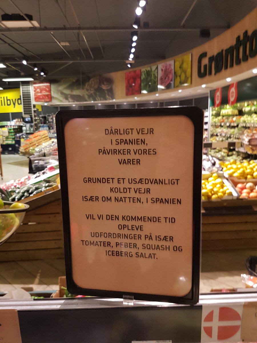 PrettyHairyDude's tweet photo. Climate change..? Well unusual weather in spain limits supply og vegetables. New normal? https://t.co/sEy62JZ3z7