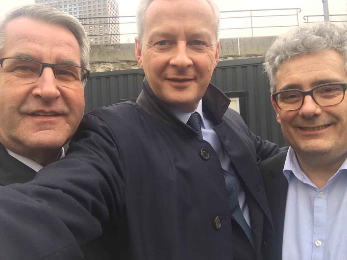 BrunoLeMaire's tweet photo. Avec @PhilippeRichert et @PascalCOSTE pour #FillonLaVillette : la Corrèze, la Normandie et l'Asace réunies ! https://t.co/d50zBrJ520