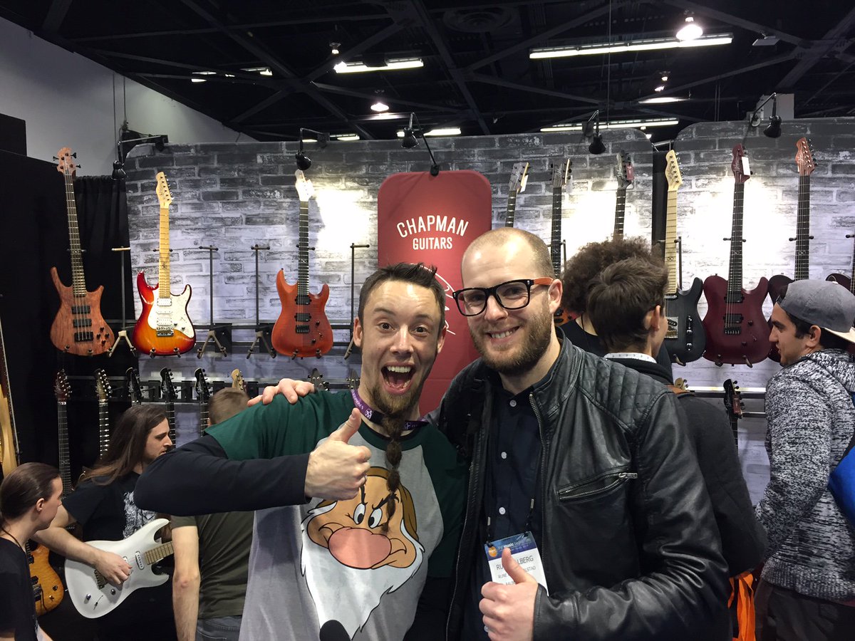aalbergaudio's tweet photo. Inventor Rune with the one and only Leo from @FrogLeapStudios  at @NAMM 2017 https://t.co/bktAOvb9z0