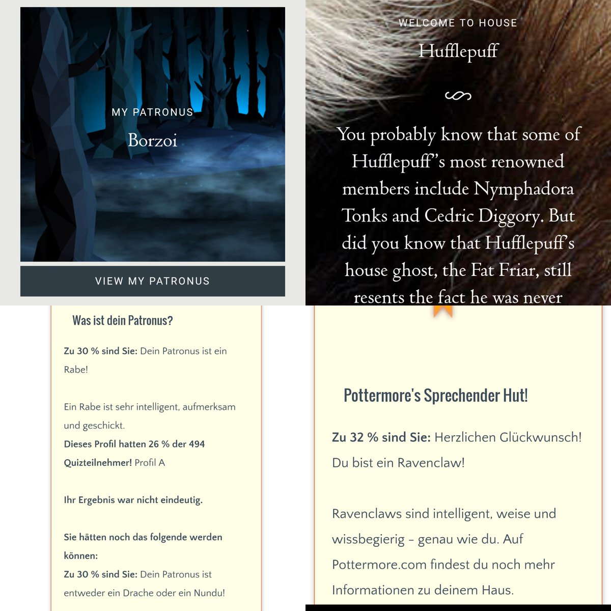 Valcarys's tweet photo. Identitätskrise 😱⚡✨😄
#HarryPotter #pottermore #potterhead #testedich #Hufflepuff #Ravenclaw https://t.co/5Ox58Bk9AH