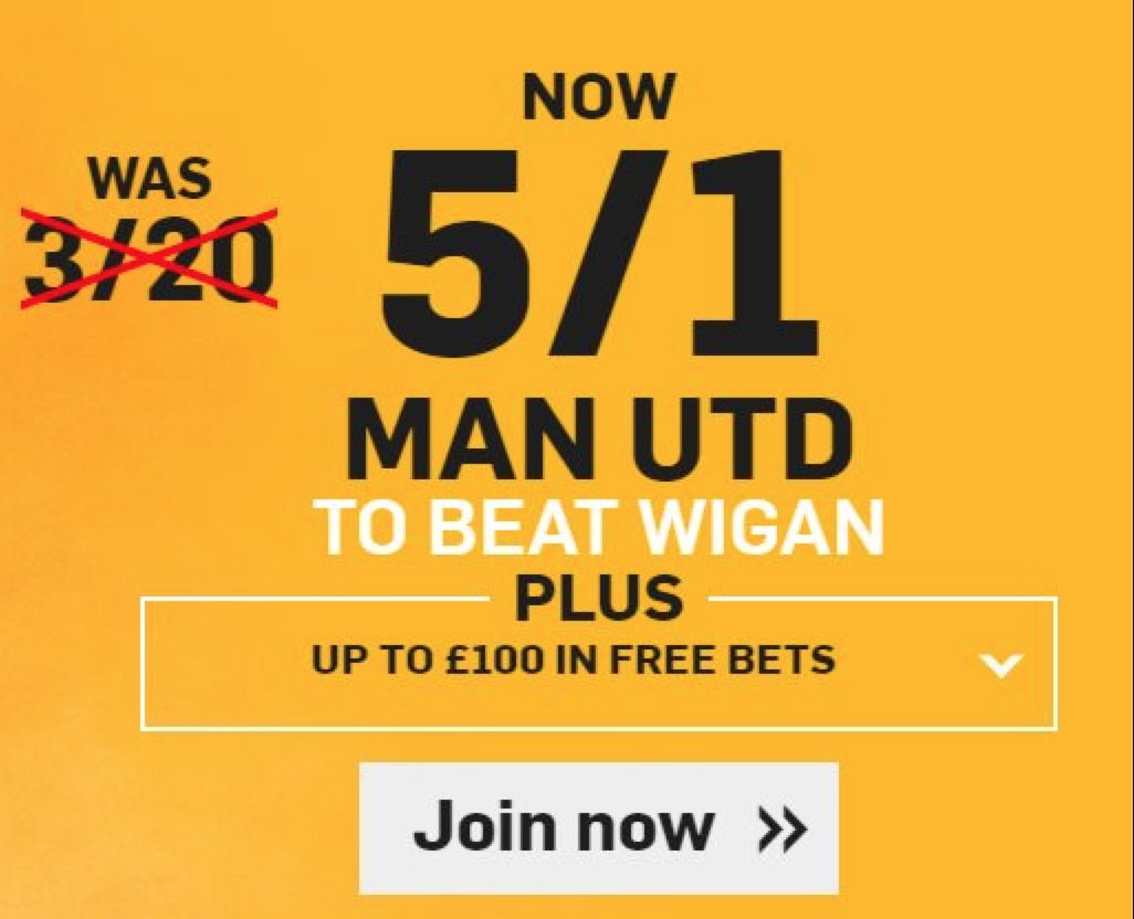 BettingSources's tweet photo. Wigan record at Old Trafford:

Played: 8
Lost: 8
Conceded: 28

Win the easiest bet of the year! >> https://t.co/0jgLyvmGUG https://t.co/GIaKq7udIb