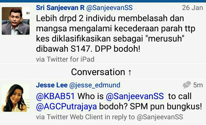IWatchYou101's tweet photo. @Sarah_Holmes85 @AGCPutrajaya Is  @SanjeevanSS sane? https://t.co/j6WtwJJjQt