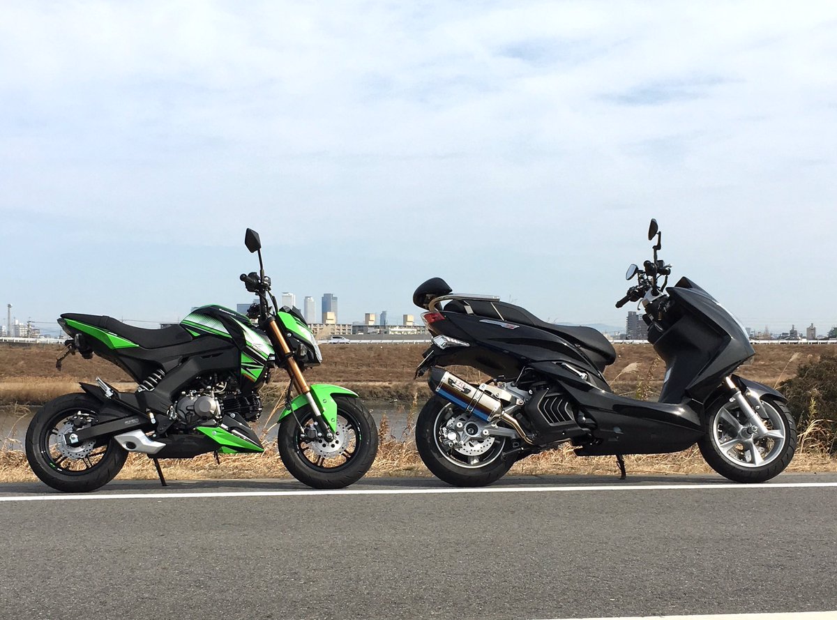 riacchi's tweet image. 午前中は久しぶりにバイク乗ってきたよ！
未だ慣らし運転終わらずw
そして一眼レフカメラ持って行ったのに、まさかのSDカード入れ忘れ←アホ
#z125pro #krtedition #kawasaki #majesty #yamaha