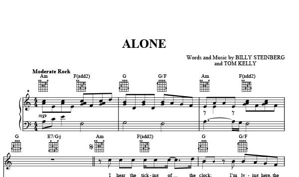 Alone Sheet Music, Heart