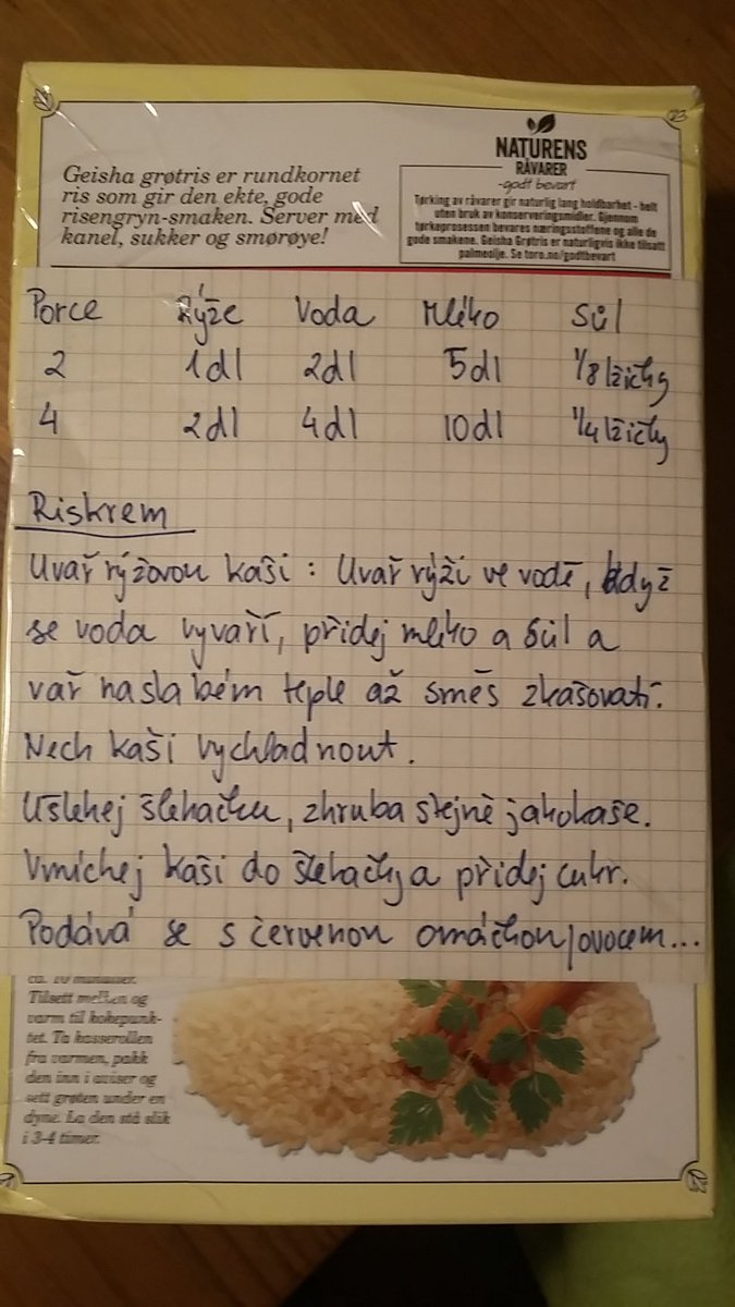 LaTalliere's tweet photo. Má norská kamarádka stále věří, že se naučím vařit! #riskrem je vynikající! https://t.co/8mSvhbF44R