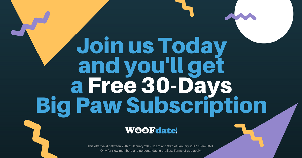 WOOFdate's tweet photo. Join WOOFdate today it's free to you: https://t.co/6qyS45zWYQ You don't need to do anything, your gift will be added to you automatically. https://t.co/sdjm9nCG6S