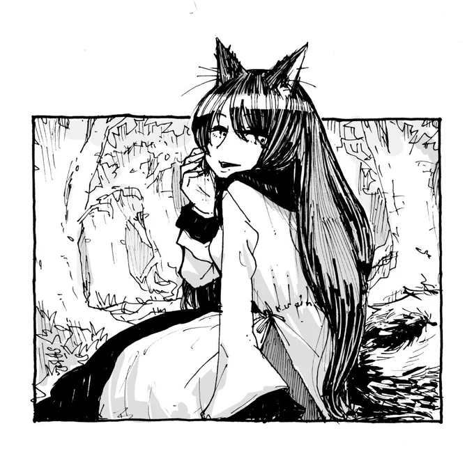落書き。検索して適当に選んだ東方のキャラ。 