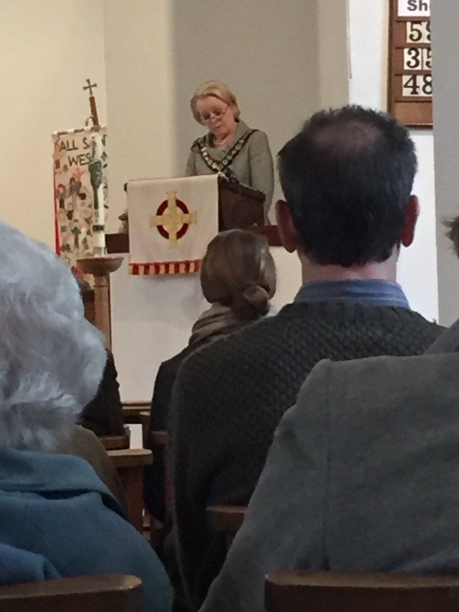 hattonnatt's tweet photo. @WestonAllSaints @PhillipVicar @ElmbridgeBC Thank you Mayor Shipley for your poignant speech today #HolocaustMemorialDay #HowCanLifeGoOn https://t.co/apqvIU1KzI