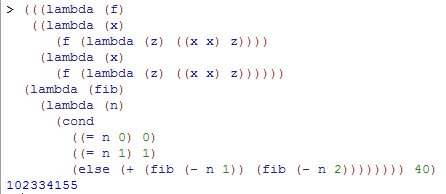 DennisWeiss263's tweet image. Computing trivial things like the 40th Fibonacci number in a non-trivial way. Exponential time complexity though. #lambda_calculus #function
