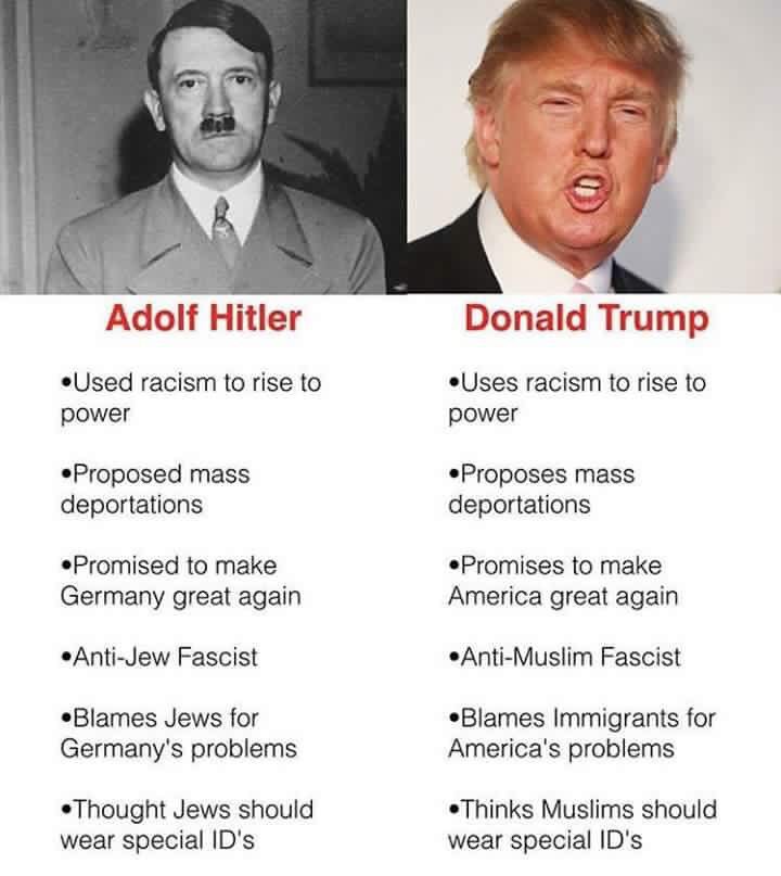 antseverafter_'s tweet photo. #MuslimBan #TrumpVsHitler https://t.co/fv9B4ank1l