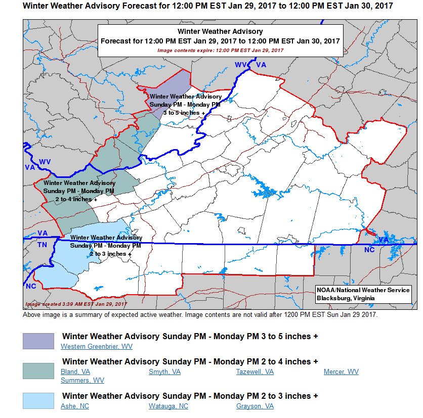 NWSBlacksburg's tweet photo. A taste of winter next couple of days. A strong upper disturbance will bring snow showers &amp; very cold temps to the area tonight &amp; Monday. https://t.co/n24FZhKpL6